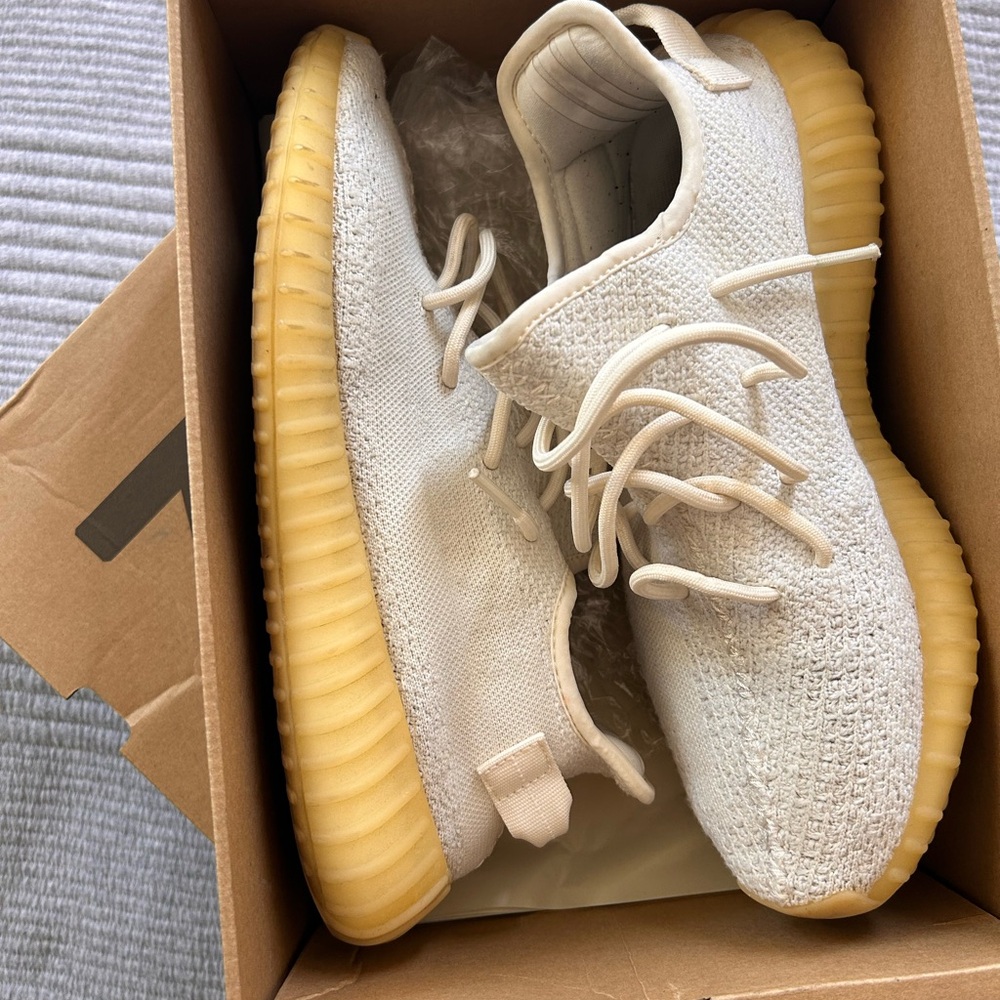 Men’s Adidas Yeezy Boost 360 Cream Knit Sneakers Streetwear Ye Kanye